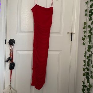 Long red bodycon B darlin dress for sale!